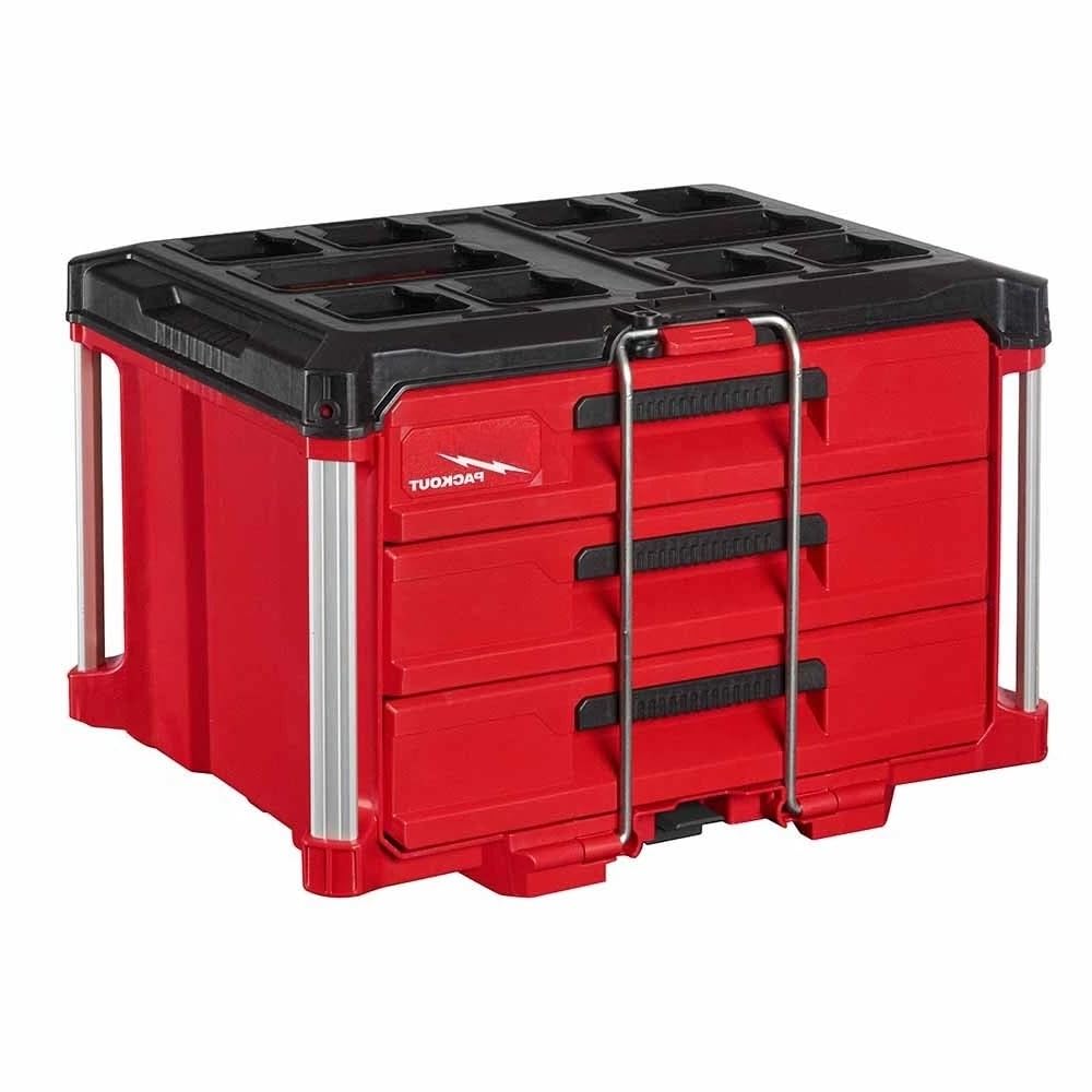 48-22-8443 3-Drawer Tool Box for Milwaukee portable Storage Box w/Interior Organizer Tray