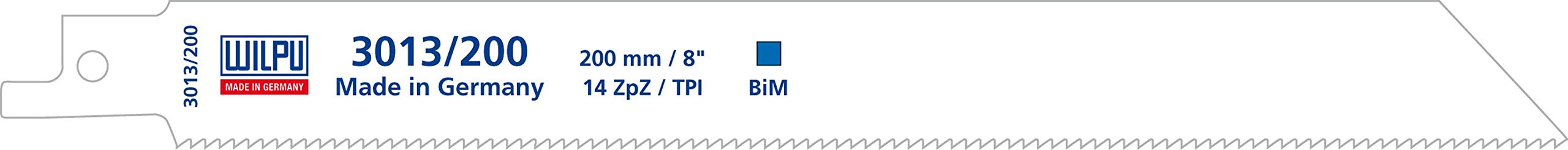 Reciprocating Saw Blade S3013/200 A/Pack of 5 WILPU