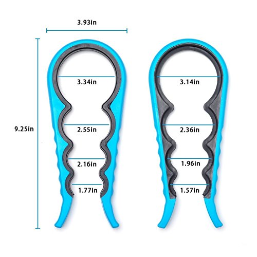 Bloss Anti-skid Jar Opener Jar Lid Remover Rubber Can Opener Kitchen Grippers To Remove Stubborn Lids, Caps and Bottles Great Kitchen Gadgets For Small Hands or Seniors,Blue