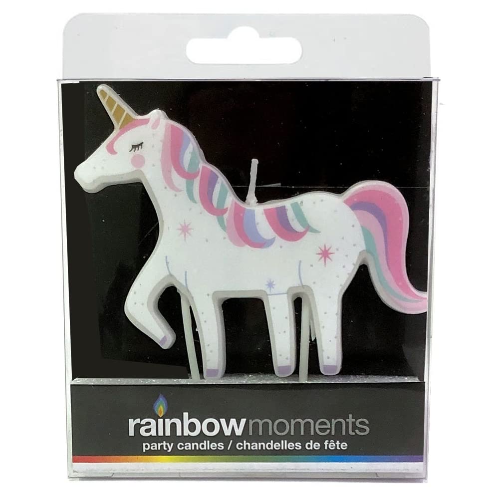 Rainbow Moments Shape Candle, Large Unicorn