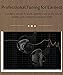 Headphones in Ear Monitor Wired Earbud,1DD HiFi Bass Immersive Sound Earphones, for Drummer Musicians Singer Stage Earbuds Gym Workout Running Patented Eartips Headset, CCZ Coffee Bean (Black Mic)