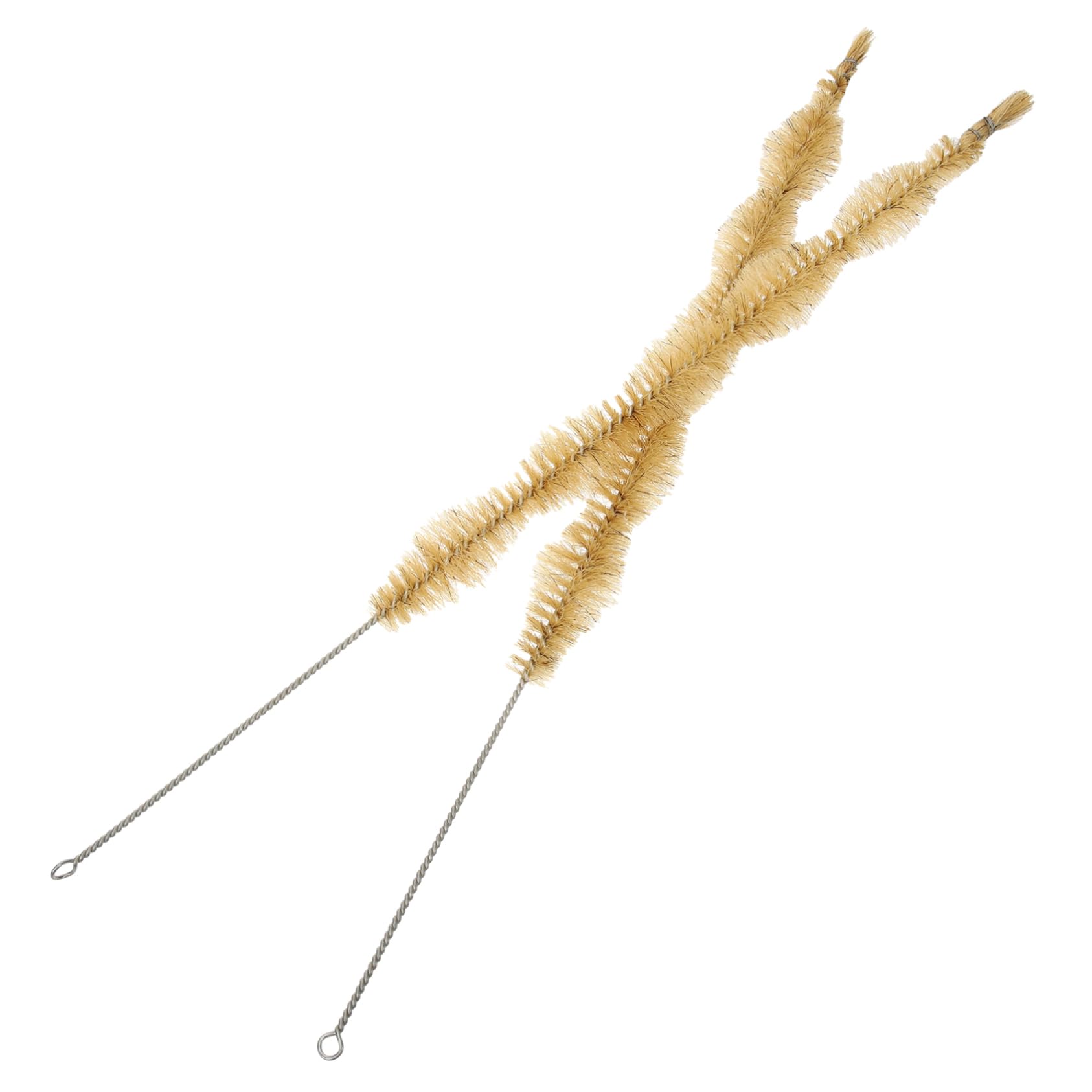 IWOWHERO 2pcs Condenser Brush Cup Cleaner Brush Straw Cleaner Brush Extra Long Pipe Cleaners Condenser Cleaning Brush Bottle Brush Cleaner Brush for Laboratory Light Brown Plastic