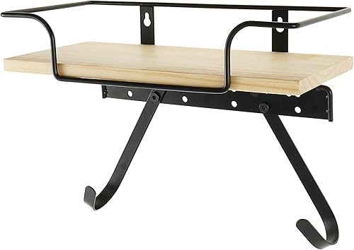 Soporte de pared para tabla de planchar y tabla de planchar, estante organizador de almacenamiento con base de madera de almacenamiento grande y