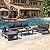 Suvivityse 5-Piece Aluminum Patio Furniture Sets for Stylish Relaxation, Outdoor Sectional Featuring Modern Design with Yarn-Dyed Fabric Cushion and Coffee Table