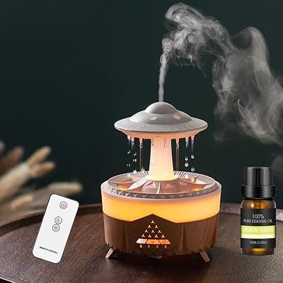 Docoss CloudRain Aroma Diffuser for Home Electric & Humidifier Oil Diffuser for Home – Essential Oil Fragrance Diffuser 