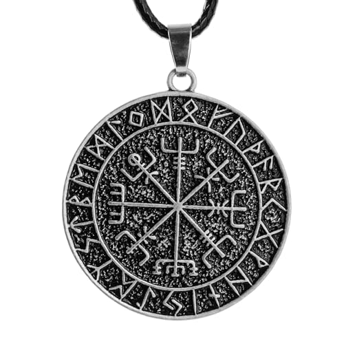 1PCS Norse Viking Necklace For Men Compass Vegvisir Necklace Talisman Jewelry, Mens Viking Gift