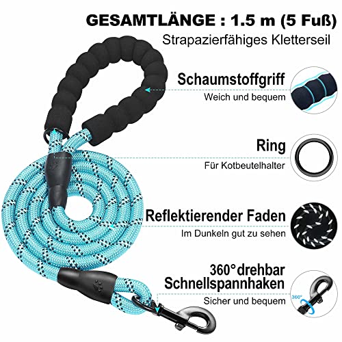 haapaw Hundegeschirr und Leine Set, kein Ziehen, verstellbares, reflektierendes Step-in-Welpengeschirr mit Dicker, gepolsterter Weste für extra kleine/kleine mittelgroße Hunde