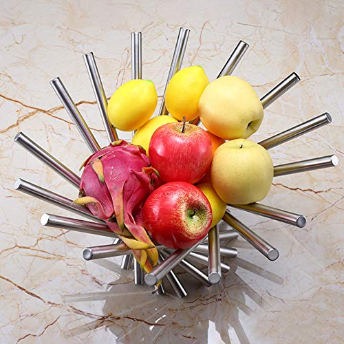 Stainless Steel Fruit Basket,Creative Fruit Bowl For Kitchen Worktop Dining Table Chrome Plated Fruit Holder With Large Capacity #TOP3