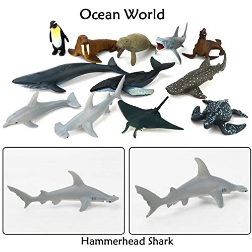 12pcs Oceaan Dieren Plastic Speelgoed Walvissen Dolfijnen Haai Speelgoed Educatief Badspeelgoed Cadeau Voor Kind - Image 6