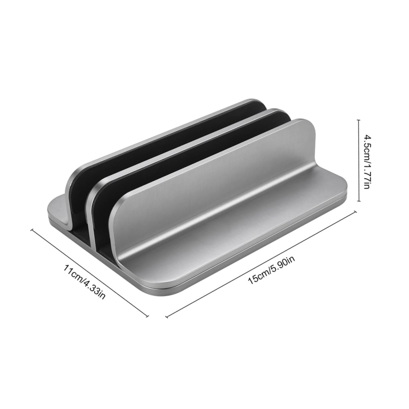 Operitacx Soporte Vertical Doble para Portátil y Tablet De Aleación De Aluminio para Escritorio Soporte De Escritorio para Portátil y Base