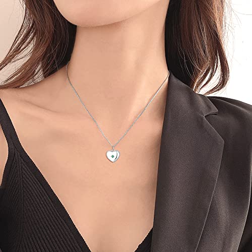 Yl Locket Necklace 925 Sterling Silver Personalized Love Heart Photo Lockets Created Emerald Pendant Picture Jewelry For Women #TOP1