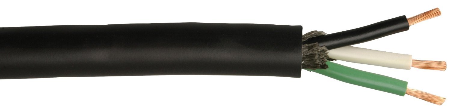 Coleman Cable 55039504 12/3 SEOOW Seoprene Cable, Black, 250'