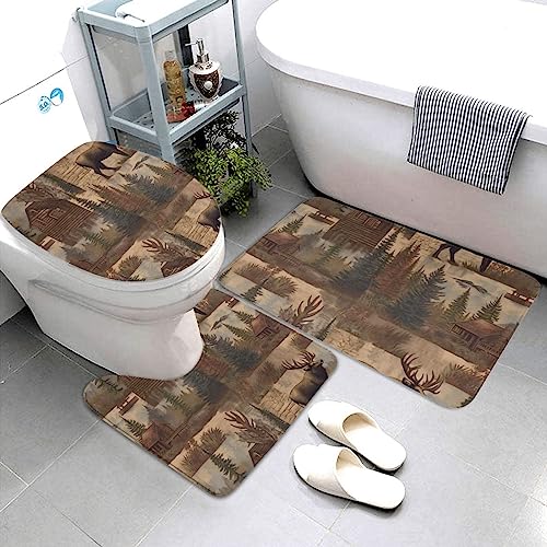 Tapis de bain rustique élan pour créer une ambiance chalet cocooning