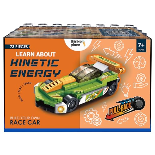 Image of STEM Racing Car Pull Back Building Blocks Set (74Pcs) | DIY Speed Car Toy for Kids 6+ Years (Boys & Girls) | Friction Powered Racing Toy | Creativity & Motor Skills Development