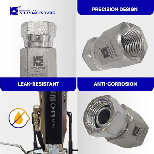 Image of Cosmostar 1 /2 inch NPTF Female x 1 /2 inch NPSM Swivel Pipe Swivel, Hydraulic Adapter