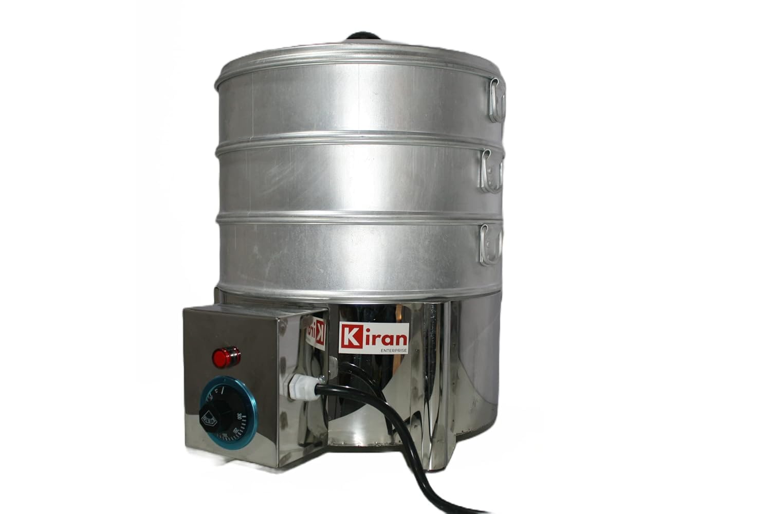 Kiran Enterprises Premium Aluminium Momos Maker & Steamer with Handles, Durable 3 Tier Steamer for Cooking, Suitable for Home, Hotels, Restaurant