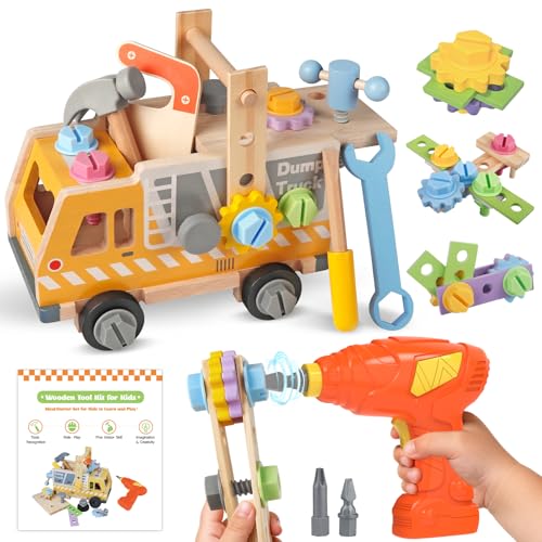 Fozcmisw Werkzeugkoffer Kinde, Werkbank Kinderspielzeug ab 2...