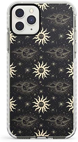 Sun, Moons, & Star Signs Astrological Impact Phone Case for Iphone 11 TPU Protective Light Strong Cover with Zodiac Vintage Stars Space Moons