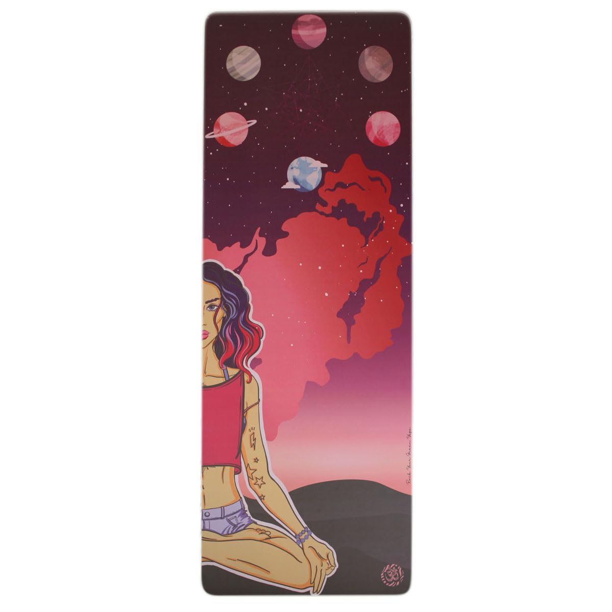 EL YOGA MOLA - Tappetino yoga Lotus Woman di alta qualità, vegano e antiscivolo dal design esclusivo. 183 x 68 cm, spessore 0,5 cm, tappetino morbido e confortevole per gli esercizi