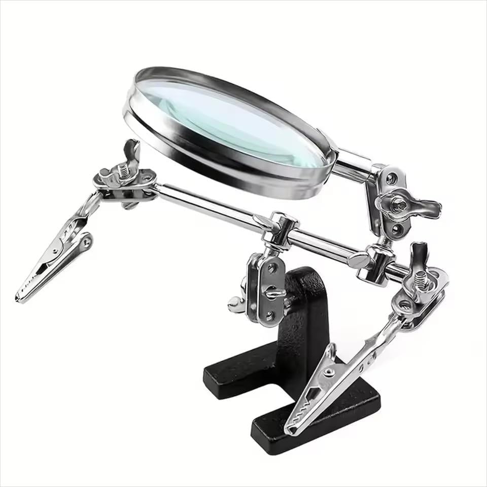 5X Welding Auxiliary Clip Magnifying Glass Bracket Adjustable Suitable Circuit Board Repair
