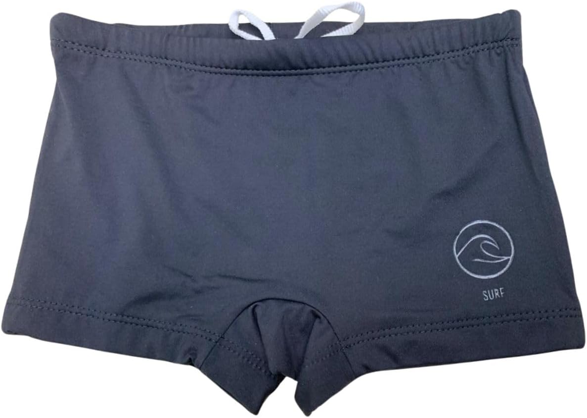 Sunga Infantil Preta Surf Com Proteção Solar Uv50 Praia Kids Juvenil Verão Piscina Mar Água Forrada