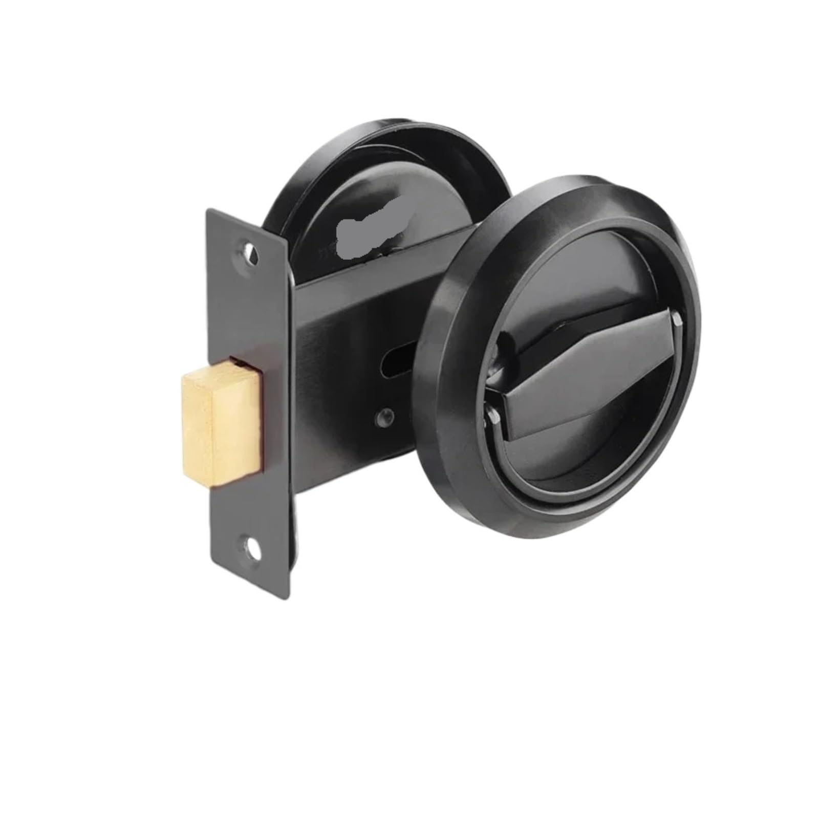 Yxinaer Black-Double-Sided Round Recessed Door Lock Round Recessed Door Lock