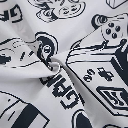 Sdiii 4Pcs Black And White Gamer Bedding Sheet Sets For Boys Girls Teens And Kids, Bed In A Bag Full Sheet Set, Video Game Bed Sheet Set On Amazon, Full #TOP4
