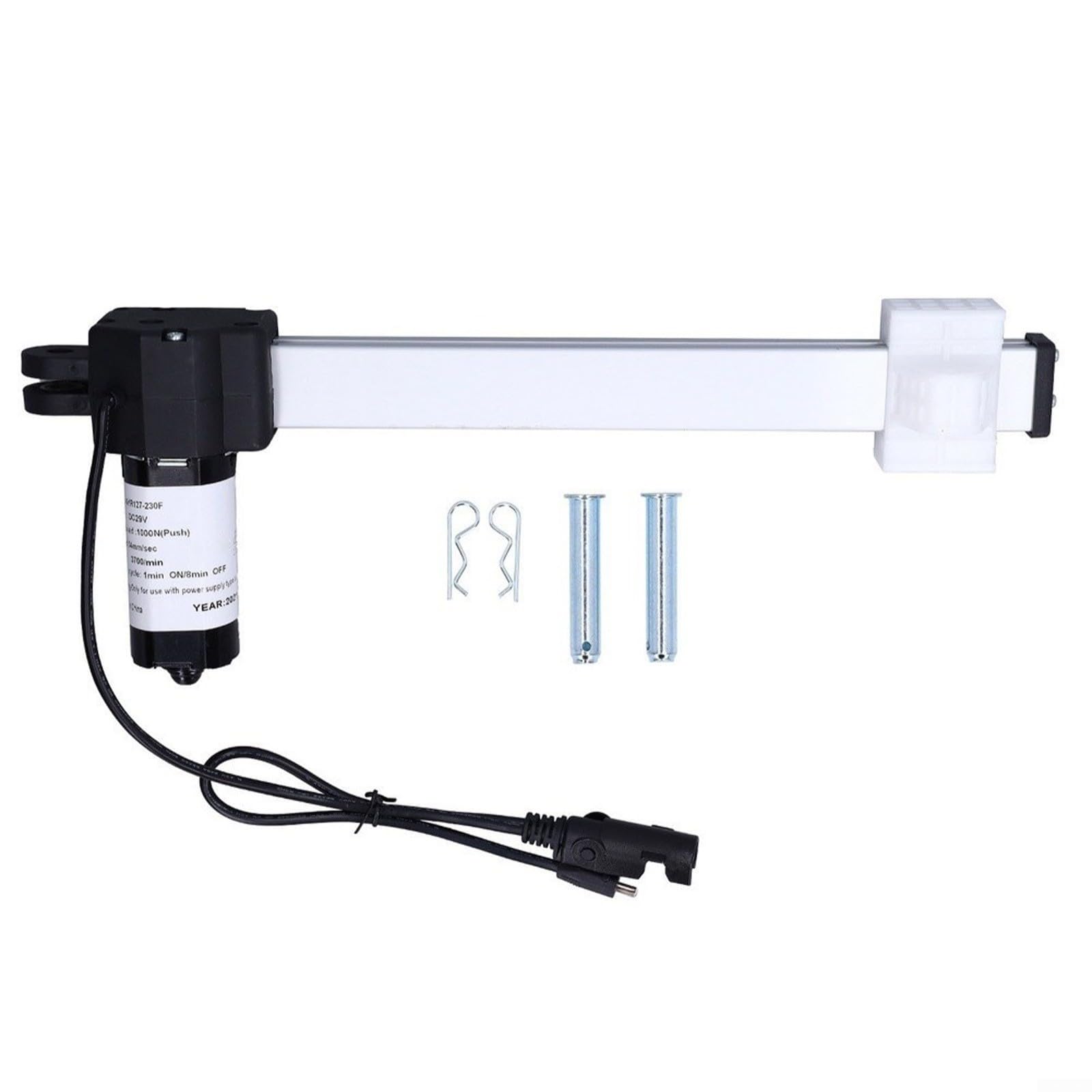 Actuador lineal eléctrico DC29 V 1000 N para sillones de relax, motor de elevación silencioso con perfil de aluminio, IPX4 resistente al agua para elevadores de TV y ajuste de altura, 333 mm (230 mm)