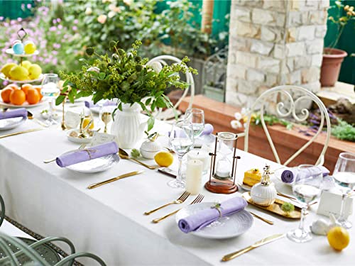 Lavender Purple Cloth Napkins 100% Cotton Set Of 6, Purple Kitchen Napkins For Dinner, Soft Comfortable And Reusable 18"X18" Koffota #TOP4