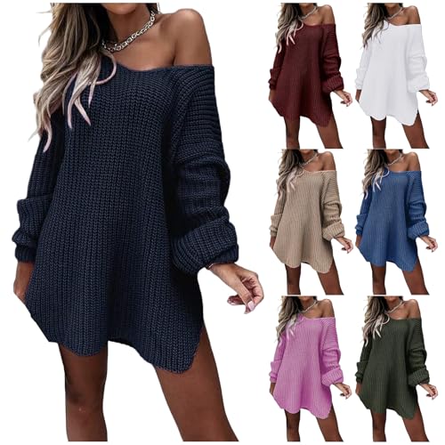 Oversized Sweaters for Women Off The Shoulder Sweaters Puff Long Sleeve Slouchy Pullover Jumper Crochet Tops Clothes3