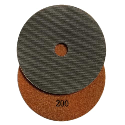 5 Electroplated Diamond Grinding/Polishing Pads for Concrete, Granite, Other Natural Stones and Pool Plaster, 200/220 Grit