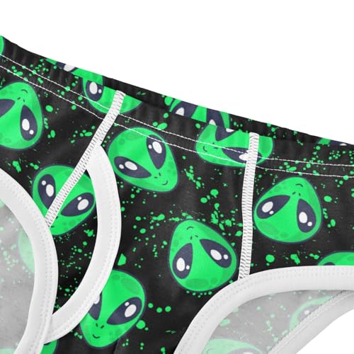 Boys' Exclusive Briefs Toddler Underwear 95% Combed Cotton Boxerbriefs 2T Alien Pattern 44