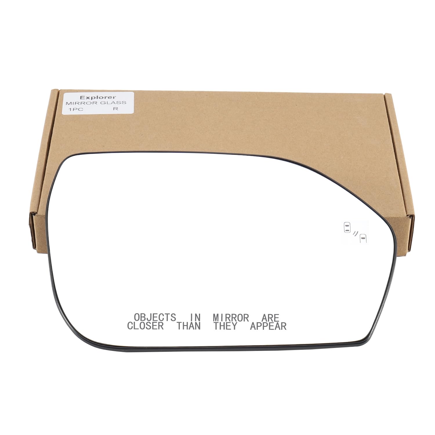 Passenger Side Mirror Replacement For 2020-2024 Ford Explorer With BSD & Heating - Right Side View Glass
