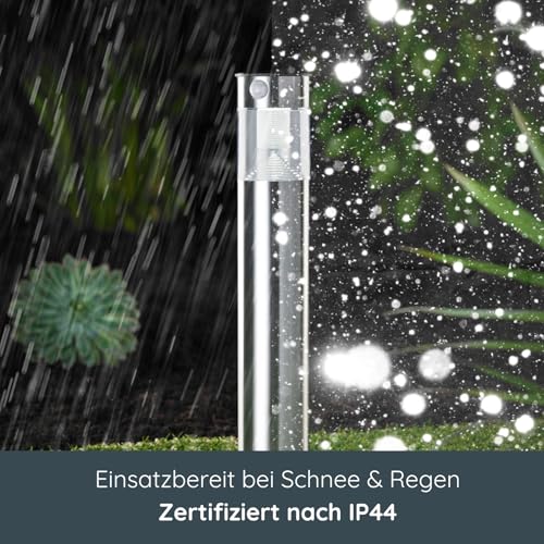 Gartenbeleuchtung Solar Melitec mit Bewegungsmelder und Dämmerungssensor