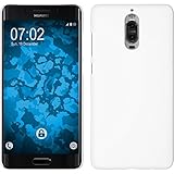 PhoneNatic Hülle kompatibel mit Huawei Mate 9 Pro - Hülle weiß gummiert Hard-case + 2 Schutzfolien