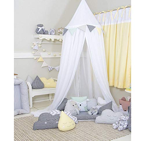 Dossel Teto Infantil Voil Voal Branco Decoração Cortinado