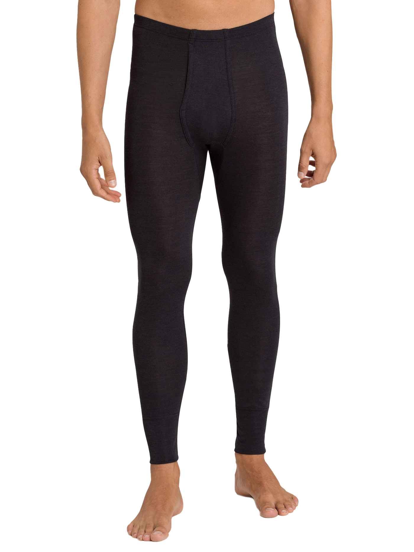 Hanro Men's Woolen Silk Longleg,Anthracite,X-Large