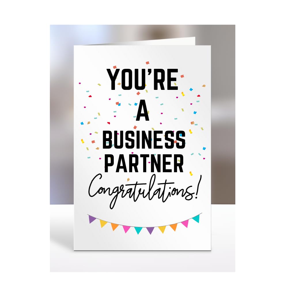 You're a Business Partner card, gifts for men, women, him, her, female, male, presents for Christmas, new, congratulations, baby, you are, A5-173_42 — image 1
