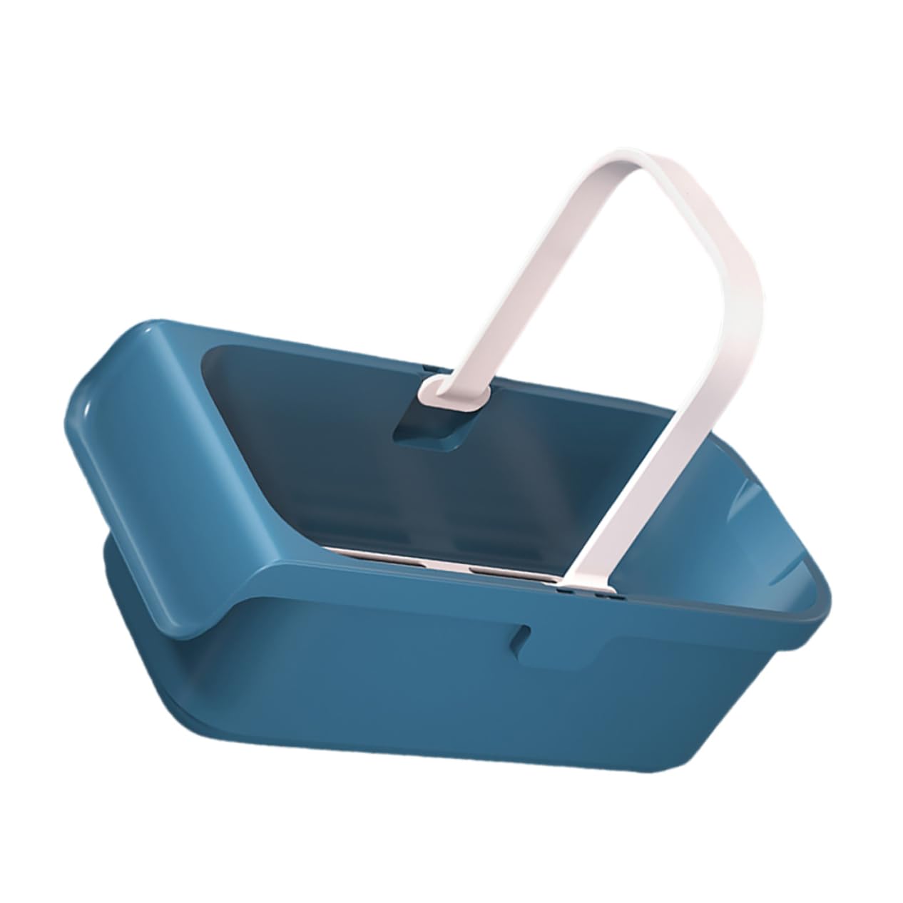 Cubo Gran Rectangular Limpieza de Plástico, Azul Capacidad, y Asa Portátil para Fregona, Adecuado para Suelos Tipo Hogar
