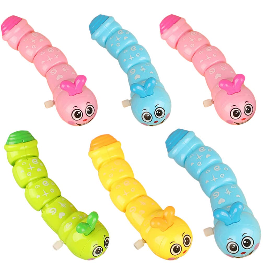 Toddmomy Caterpillar Wind Up Toy 6Pcs Caterpillar Clockwork Toy Wind up Caterpillar Toy Crawling Caterpillar Toy for Kids Birthday Party Classroom Incentive Reward (Random Color)