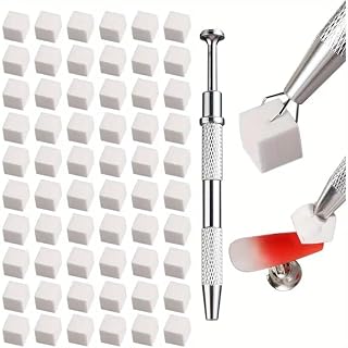 100PCS Nail Sponges for Ombre with Grabbing Pen – Soft Gradient Nail Art Tools for Aura Nails, Nail Charms & DIY Manicure Design – Professional Nail Art Accessories Set