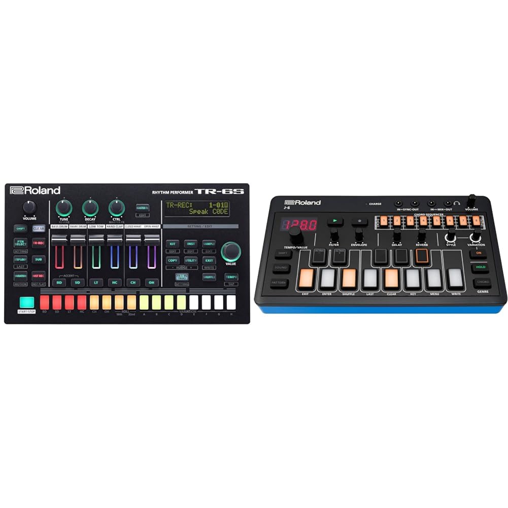 RolandTR-6S Drum Machine with Six Authentic TR Sounds and AIRA J-6 Portable Song Creation Machine with JUNO-60 Synth Engine