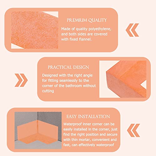 8 Pack Inside Waterproofing Corner Shower Membrane Corner Polyethylene Seamless Corner For Bathtub Steam Room Shower Walls Windows #TOP1