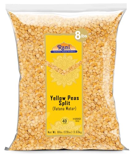 Image of Rani Yellow Peas Split, Dried (Vatana, Matar) 128oz (8lbs) 3.63kg Bulk ~ All Natural | Vegan | Kosher | Gluten Friendly | Product of USA