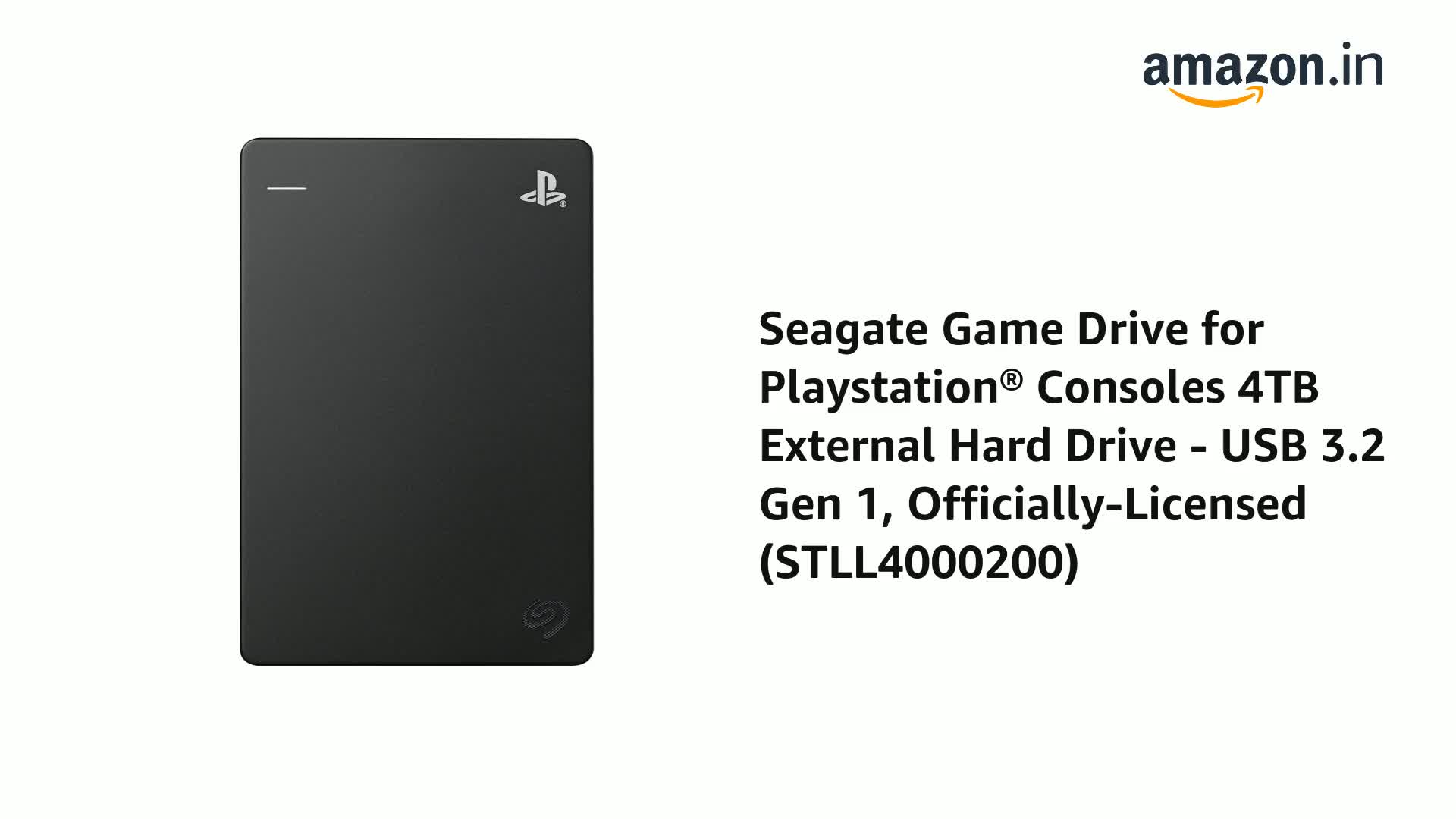 Seagate Game Drive for PlayStation® Consoles 4TB External Hard