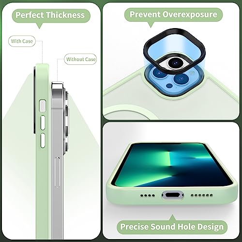 Image of CACOE Magnetic Case for iPhone 13 Pro 6.1 inch, Light Green