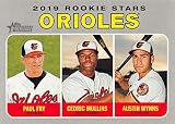 2019 Topps Heritage Rookie Stars #343 Paul Fry/Cedric Mullins/Austin Wynns RC