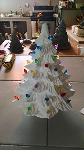 10 inch Classic Christmas Tree unpainted ceramic bisque Lighted Tree Kit