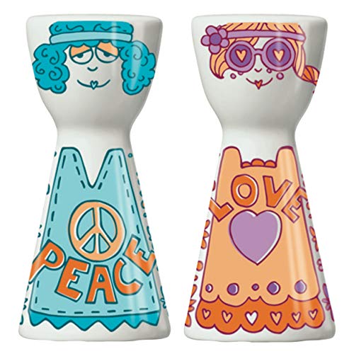 RITZENHOFF Mr. Salt & Mrs. Pepper zout- en pepervaatjes van Selli Coradazzi, porselein, met trendy motieven - Afbeelding 3