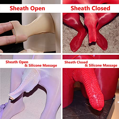 LESOYA Men 8D Nylon Ultrathin Seamless Pantyhose Oil Shiny Glossy Nylon Stockings Silky Shaping Tights2